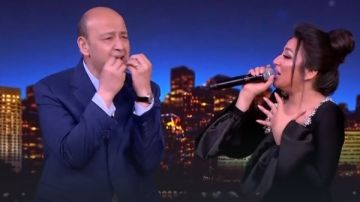 رحمة محسن عن أحمد العوضى: حبيب قلبي وان شاء الله هشتغل معاه تانى