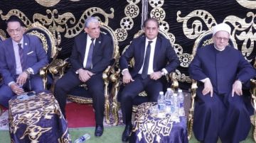 بحضور المفتي السابق الجبهة الوطنية يعزي في ضحايا حادث المنوفية ..صور