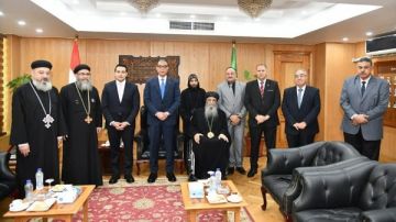 تهنئة مطرانية الفيوم لقيادات المحافظة بعيد الأضحى .. صور