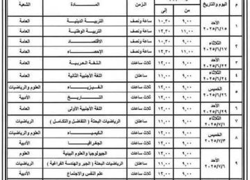 قبل العيد.. تعليم المنيا تعلن جدول امتحانات الشهادة الثانوية العامة 2025