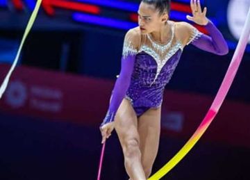 فريدة بهنسي تحصد فضية الصولجان ببطولة العالم لناشئات الجمباز الإيقاعي