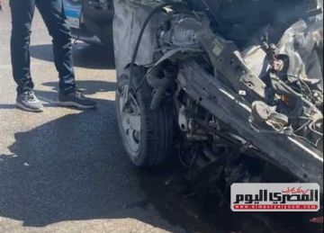 إصابة 3 أشخاص في حادث تصادم سيارتين على الطريق الأوسطي بمدينة العلمين الجديدة إصابة 3 أشخاص في حادث تصادم سيارتين على الطريق الأوسطي بمدينة العلمين الجديدة