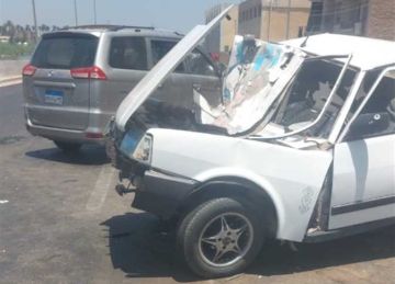 بالأسماء.. مصرع وإصابة 10 أشخاص في حادث تصادم سيارتين بطريق بنها المنصورة بالقليوبية