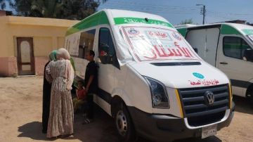 الكشف على 1216حالة بالمجان خلال قافلة طبية مجانية بالعباسية دمياط،
