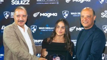 وادى دجلة يكرم لينا فتحي وبطلات المنتخب الجماعي للجمباز الإيقاعي