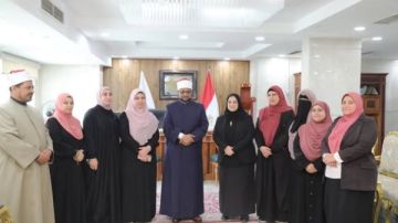 واعظات الأزهر يؤدين العزاء لأسر ضحايا حادث الطريق الإقليمي بالمنوفية صور