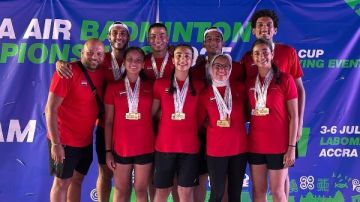 7 ميداليات حصيلة الفراعنة ببطولة إفريقيا للريشة الطائرة الهوائية