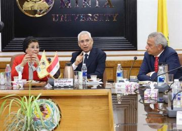 جامعة المنيا تستقبل نائب وزير الصحة في إطار مبادرة ألف يوم ذهبية لدعم صحة الأم والطفل
