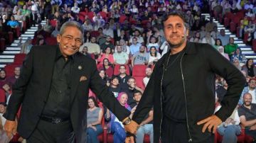 صور .. محمود سعد يسجل أولى حلقات الموسم الثاني من كامل العدد مع هشام ماجد