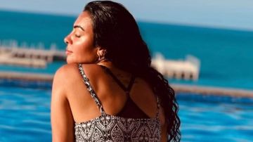 على البحر مريهان حسين تثير الجدل من عطلتها الصيفية