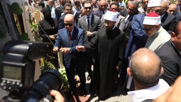 قيادات المؤسسات الدينية يفتتحون المرحلة الأولى من تطوير المسجد الإبراهيمي.. صور
