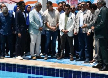 وزير الشباب والرياضة ومحافظ الجيزة يفتتحان حمام سباحة نزل الشباب الدولي وزير الشباب والرياضة ومحافظ الجيزة يفتتحان حمام سباحة نزل الشباب الدولي
