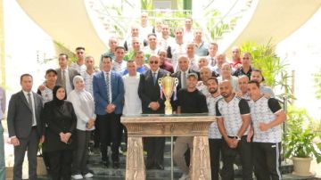 النشار يكرم أبطال المصرية للمطارات بعد حصدهم بطولات القاهرة الكبرى وتأهلهم لنهائي الجمهورية.. صور