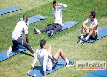 مران استشفائي للاعبي الأهلي في الجيم مران استشفائي للاعبي الأهلي في الجيم