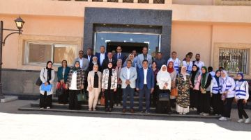 جامعة الوادي الجديد تستقبل وفد المركز القومي للبحوث الاجتماعية والجنائية