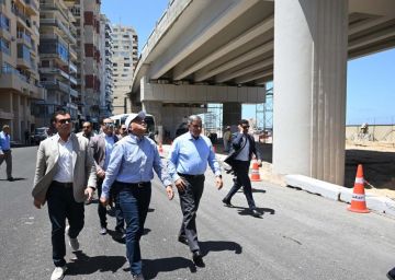 رئيس الوزراء يتفقد أعمال تطوير محور محمد نجيب وتوسعة كورنيش الإسكندرية