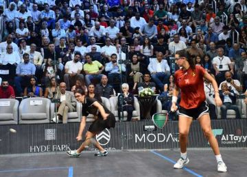 وزير الشباب والرياضة يشهد ختام منافسات الفردي ببطولة العالم للناشئين للاسكواش