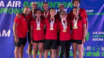7 ميداليات حصيلة الفراعنة ببطولة إفريقيا للريشة الطائرة الهوائية في غانا