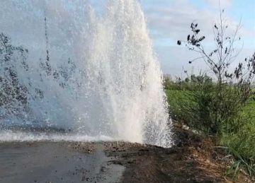 توقف خطي مياه طلخا وبني عبيد بالدقهلية.. والشركة: كسر بخط 8 بوصة السبب وجاري الإصلاح