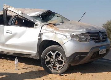 بالأسماء.. إصابة 4 أشخاص إثر تصادم سيارتين ملاكي بالساحل الشمالي