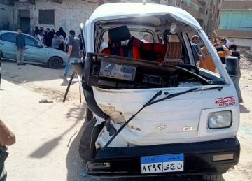 إصابة 7 أشخاص في تصادم سيارتين بطريق خط 12 بالقليوبية