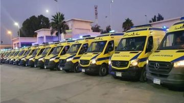 الصحة تدفع بـ 17 سيارة إسعاف لموقع حريق سنترال رمسيس