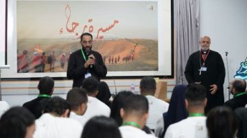 الأنبا توماس يلتقي المشاركين في المسيرة الثانية عشر لشباب الكنيسة القبطية الكاثوليكية بمصر