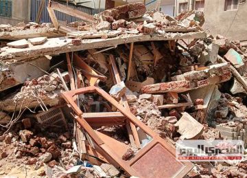 انهيار عقار من 4 طوابق في روض الفرج