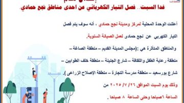 فصل الكهرباء عن 8 مناطق في نجع حمادي.. المواعيد والأماكن