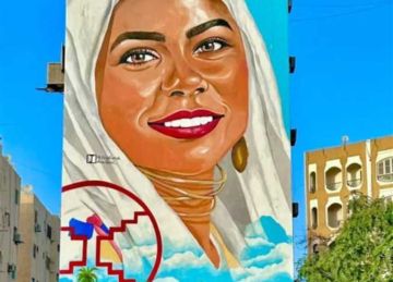 في دمج للفن البصري بالتراث.. جدارية فتاة الجنوب تضيء أسوان وتحتفي بالهوية المصرية