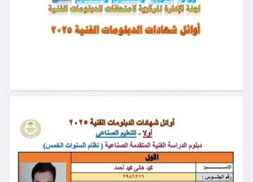 نابغة نووية الضبعة يتصدر الجمهورية.. وتعليم مطروح يهنئ محمد هاني بتفوقه في الدبلومات الفنية