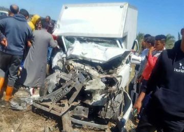 إصابة فتاتين في حادث تصادم بين سيارة ملاكي وتروسيكل على طريق العلمين الجديدة