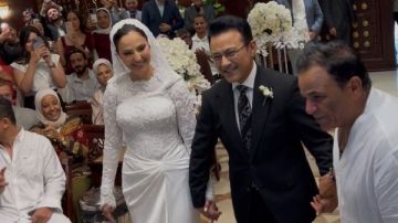 أول صورة من حفل زفاف الإعلامي محمد سعيد محفوظ..ومحمد فؤاد أبرز الحضور