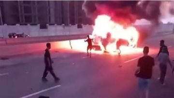 حادث طريق الساحل الشمالي.. تفخم 4 أشخاص داخل سيارة فارهة (صور)