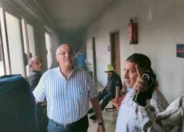 محافظ القليوبية يتفقد آثار حريق مبنى حي شرق شبرا الخيمة