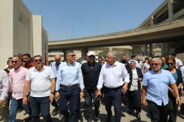 محافظ الجيزة يتفقد أعمال التطوير بمحيط مستشفى بولاق الدكرور ومحطة مترو الجامعة