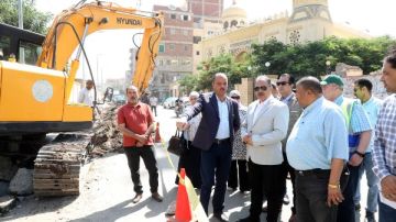 محافظ الشرقية يتفقد أعمال تعديل خط طرد تصريف مياه الأمطار بنفق عرابي