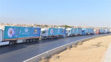 قافلة التحالف الوطني الـ11 تنطلق لدعم غزة بـ 200 شاحنة إغاثية قافلة التحالف الوطني الـ11 تنطلق لدعم غزة بـ 200 شاحنة إغاثية