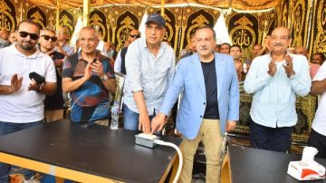 محافظ أسيوط ووزير الري يطلقان إشارة مرور المياه من قنطرة حجز الإبراهيمية