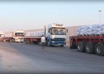 بالتنسيق مع مصر.. عبور 20 شاحنة إماراتية من كرم أبو سالم تمهيدا لدخولها قطاع غزة