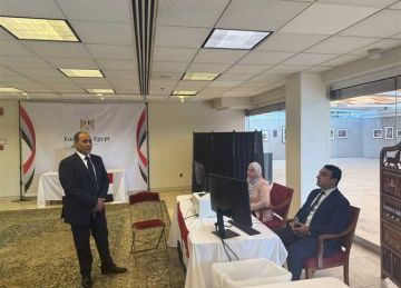 جولة الإعادة لانتخابات مجلس الشيوخ.. بدء عملية الاقتراع في السفارات والقنصليات المصرية بأمريكا جولة الإعادة لانتخابات مجلس الشيوخ.. بدء عملية الاقتراع في السفارات والقنصليات المصرية بأمريكا