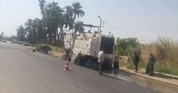 مدينة إسنا تجرى إصلاحات شاملة لطريق مصر أسوان الزراعى الشرقى
