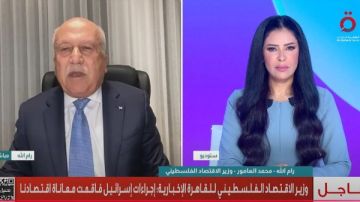 وزير الاقتصاد الفلسطيني يناشد المجتمع الدولي والعرب للضغط على إسرائيل لوقف الحرب
