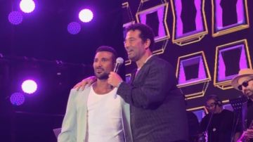 دويتو على المسرح بين أحمد سعد وشقيقه عمرو في مهرجان مراسي