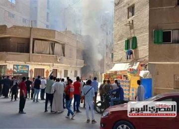 حريق بمخزن في عقار سكني في ترعة الزمر بالجيزة (تفاصيل وصور)