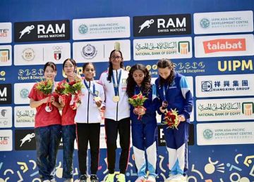 نور وغزل تحرزان ذهبية تتابع ببطولة العالم للخماسي الحديث تحت 15 سنة بالإسكندرية