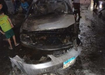 ماس كهربائي يتسبب فى حريق هائل بسيارة ملاكي بالغربية (صور)