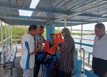 مراجعة عوامل السلامة والأمان بالمعديات النيلية في المنيا