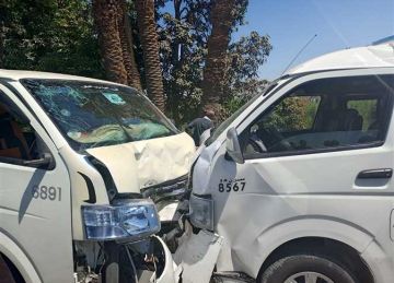 بالأسماء.. مصابي حادث تصادم سيارتي ميكروباص بالطريق الزراعي في المنيا