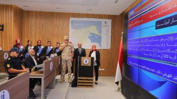 محافظ دمياط يبحث الموقف التعبوي الطارئ ضمن التدريب العملي المشترك